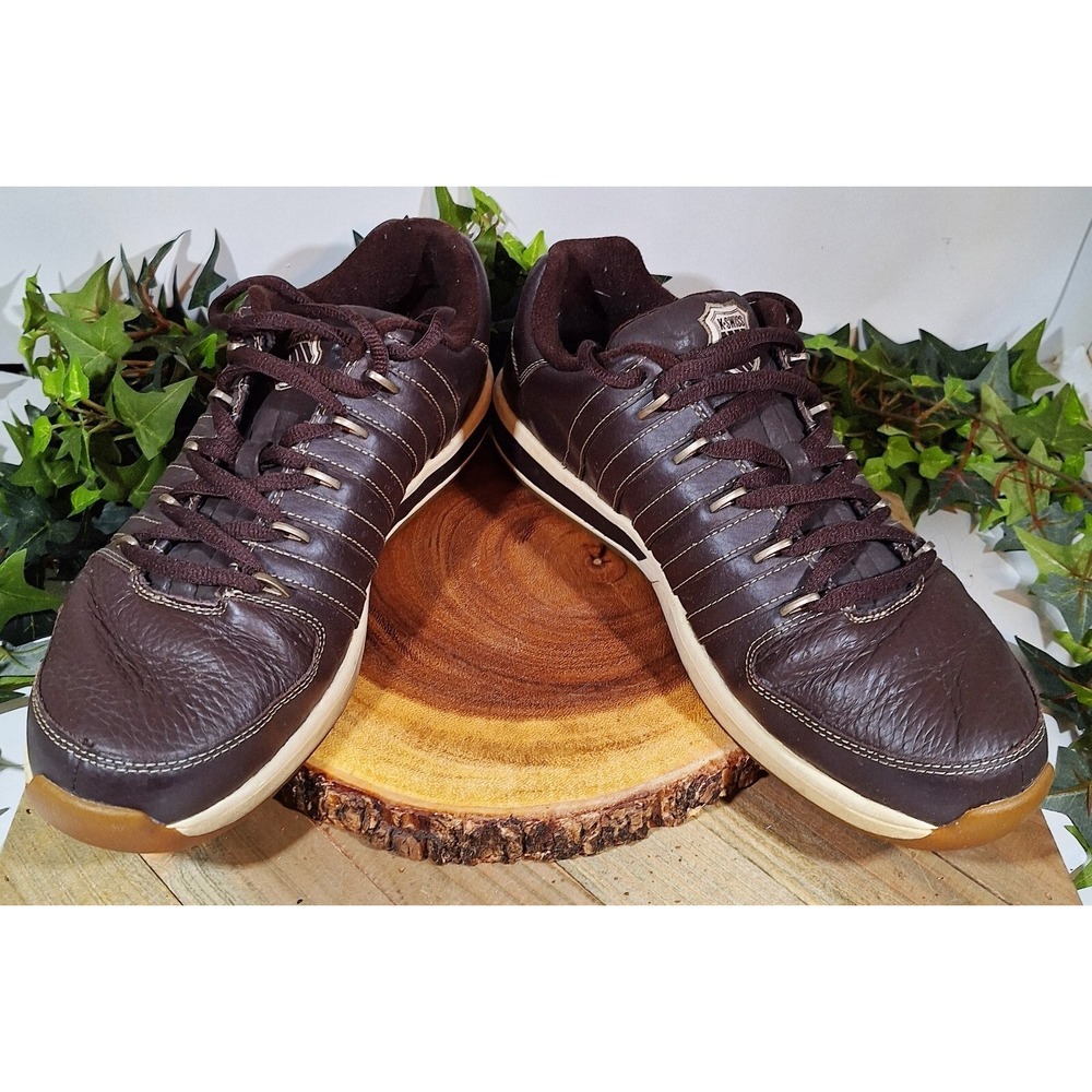 K-Swiss commend men's brown manmade leather classic sneaker Size 10 Medium
